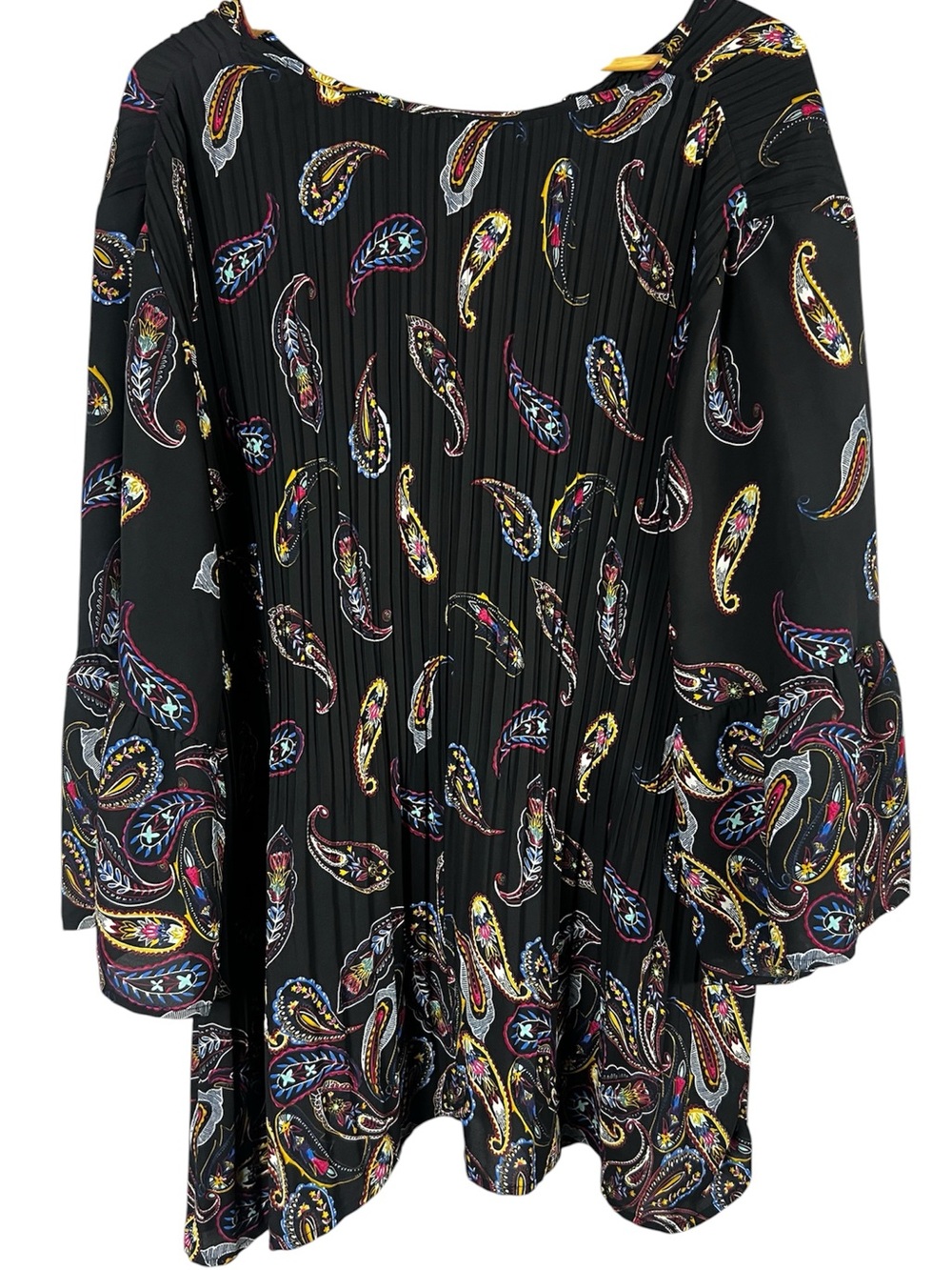 Catherines Black Paisley Print Tunic Top - Picture 2 of 4